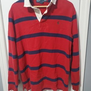Red Polo Long Sleeve Shirt